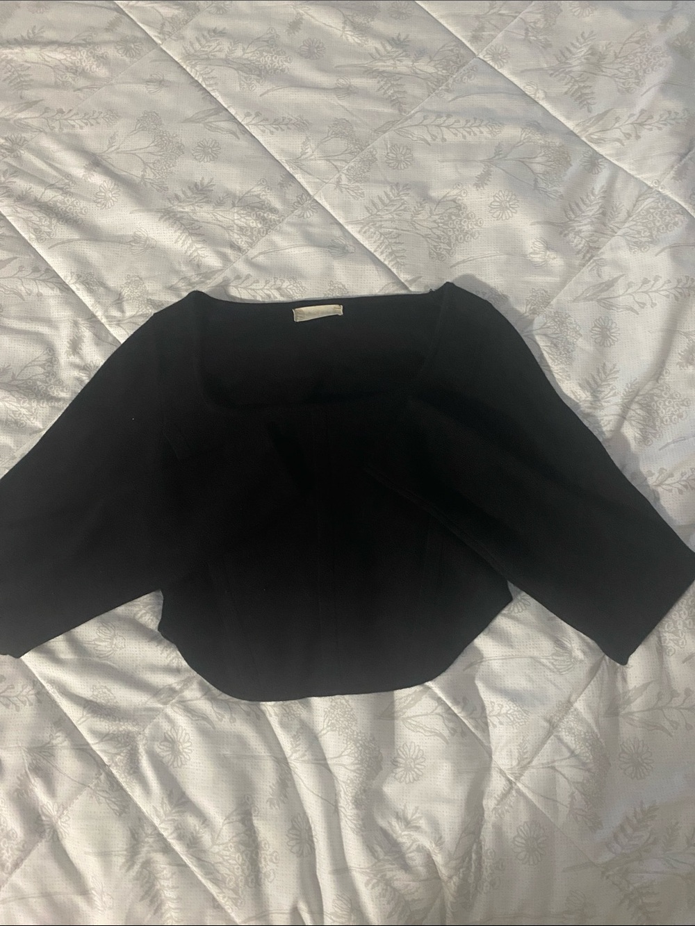 Altar’d state long sleeve black crop top